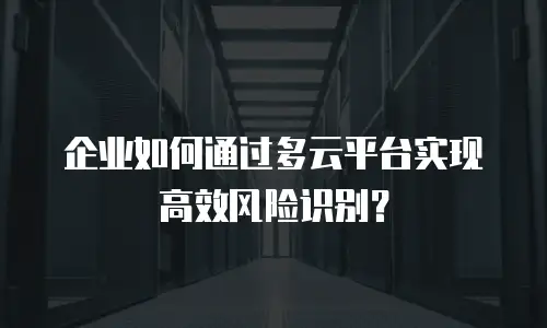 企业如何通过多云平台实现高效风险识别？