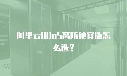 阿里云DDoS高防便宜版怎么选？