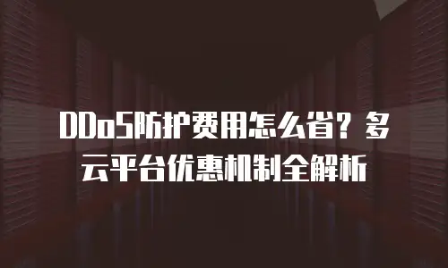 DDoS防护费用怎么省？多云平台优惠机制全解析