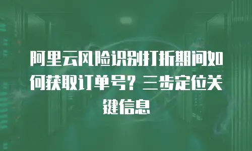 阿里云风险识别打折期间如何获取订单号？三步定位关键信息