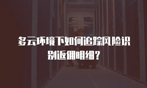 多云环境下如何追踪风险识别返佣明细？