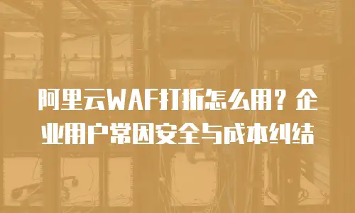阿里云WAF打折怎么用？企业用户常因安全与成本纠结