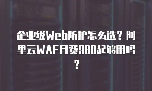 企业级Web防护怎么选？阿里云WAF月费980起够用吗？