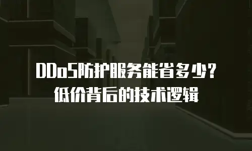 DDoS防护服务能省多少？低价背后的技术逻辑