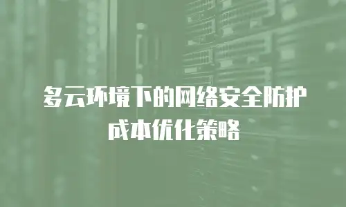 多云环境下的网络安全防护成本优化策略
