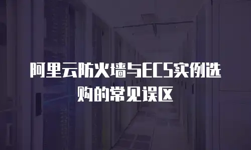 阿里云防火墙与ECS实例选购的常见误区