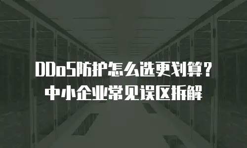 DDoS防护怎么选更划算？中小企业常见误区拆解