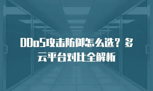 DDoS攻击防御怎么选？多云平台对比全解析