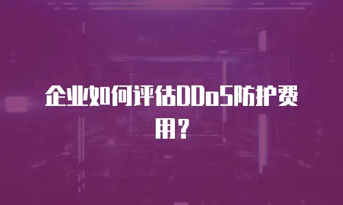 企业如何评估DDoS防护费用？