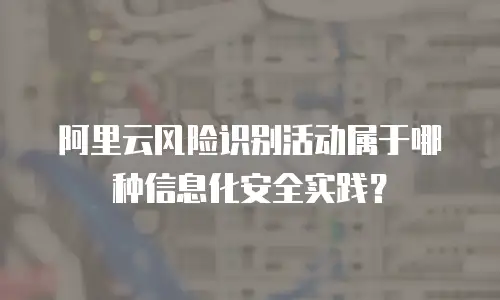 阿里云风险识别活动属于哪种信息化安全实践？