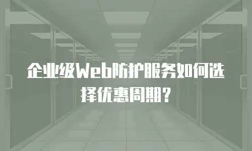 企业级Web防护服务如何选择优惠周期？