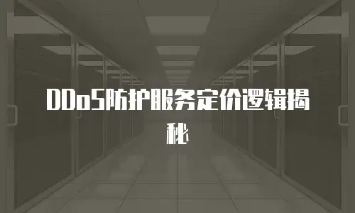 DDoS防护服务定价逻辑揭秘