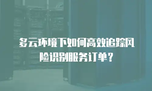 多云环境下如何高效追踪风险识别服务订单？
