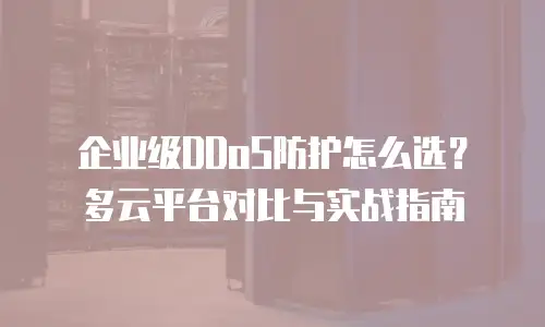 企业级DDoS防护怎么选？多云平台对比与实战指南