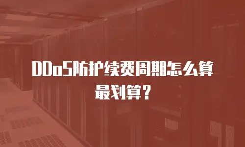 DDoS防护续费周期怎么算最划算？