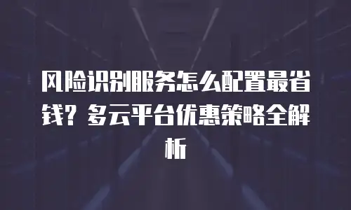 风险识别服务怎么配置最省钱？多云平台优惠策略全解析