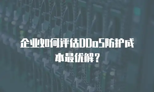企业如何评估DDoS防护成本最优解？