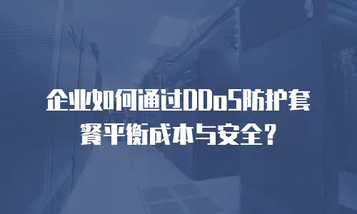 企业如何通过DDoS防护套餐平衡成本与安全？