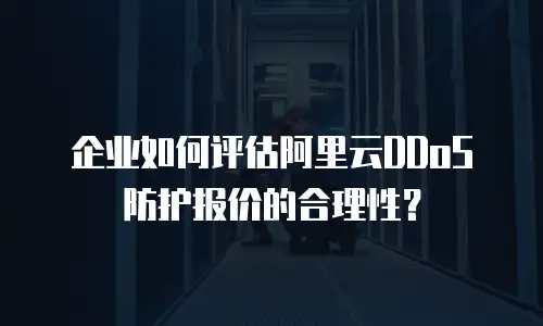 企业如何评估阿里云DDoS防护报价的合理性？