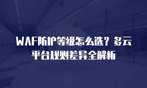 WAF防护等级怎么选？多云平台规则差异全解析