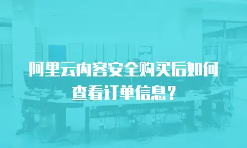 阿里云内容安全购买后如何查看订单信息？