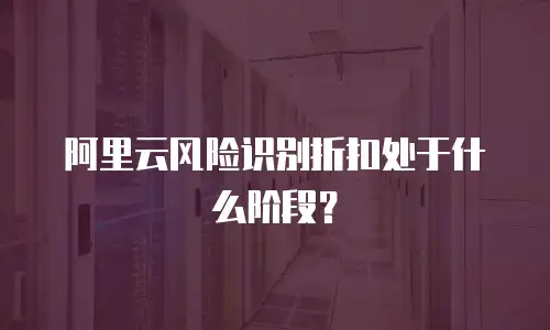 阿里云风险识别折扣处于什么阶段？