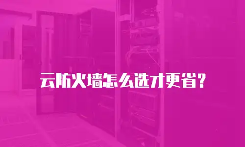 云防火墙怎么选才更省？
