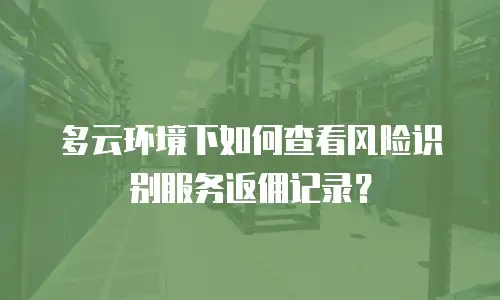 多云环境下如何查看风险识别服务返佣记录？