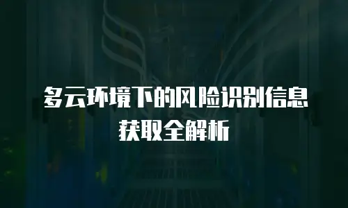 多云环境下的风险识别信息获取全解析