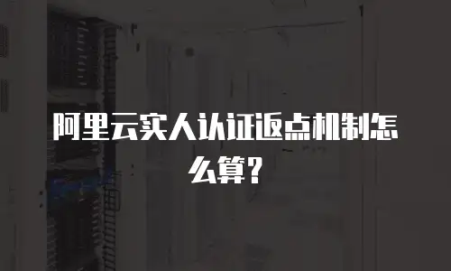 阿里云实人认证返点多少钱,阿里云实人认证返点多少钱一个