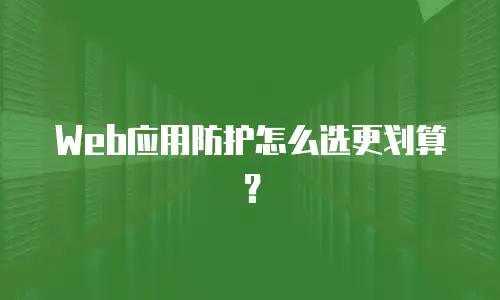 Web应用防护怎么选更划算？