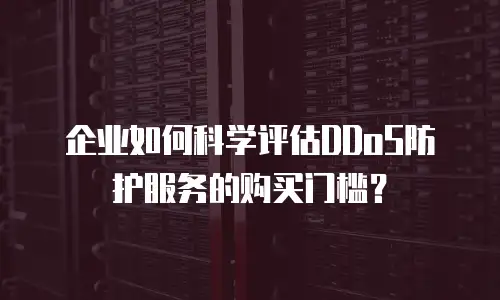 企业如何科学评估DDoS防护服务的购买门槛？