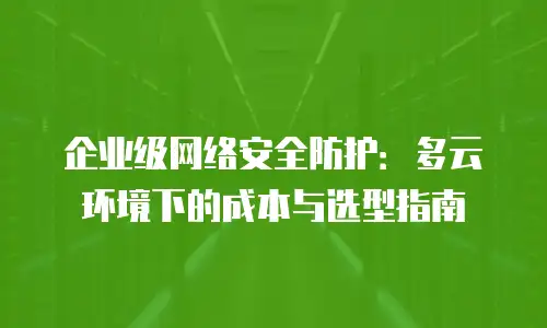 企业级网络安全防护：多云环境下的成本与选型指南