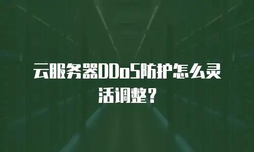 云服务器DDoS防护怎么灵活调整？
