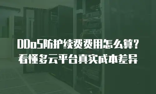 DDoS防护续费费用怎么算？看懂多云平台真实成本差异