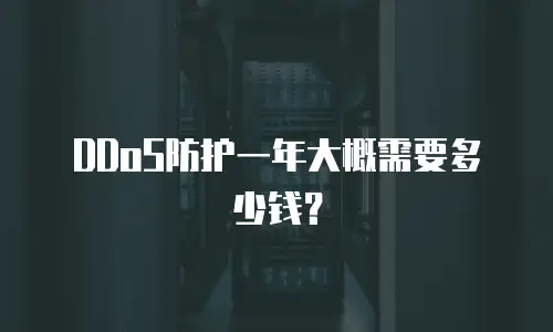 DDoS防护一年大概需要多少钱？
