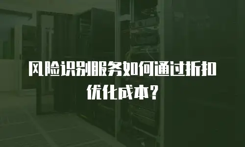 风险识别服务如何通过折扣优化成本？