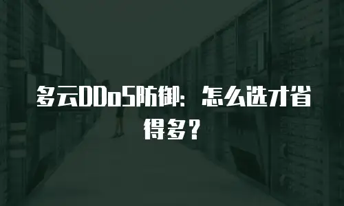 多云DDoS防御：怎么选才省得多？