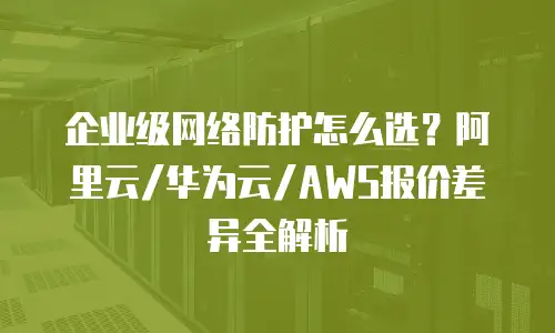 企业级网络防护怎么选？阿里云/华为云/AWS报价差异全解析