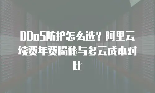 DDoS防护怎么选？阿里云续费年费揭秘与多云成本对比