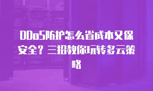 DDoS防护怎么省成本又保安全？三招教你玩转多云策略