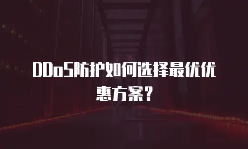 DDoS防护如何选择最优优惠方案？