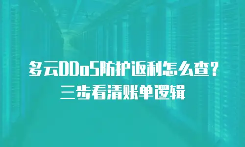 多云DDoS防护返利怎么查？三步看清账单逻辑