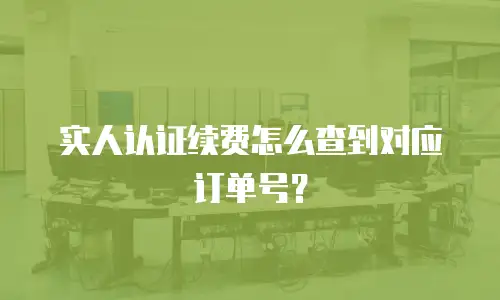 实人认证续费怎么查到对应订单号？