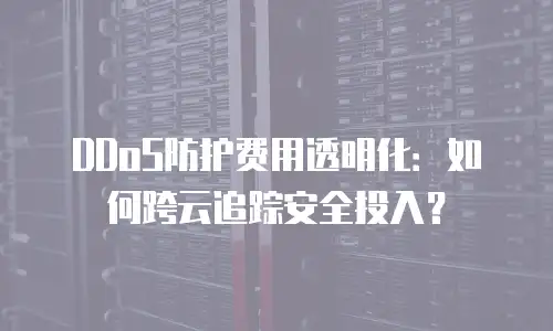 DDoS防护费用透明化：如何跨云追踪安全投入？