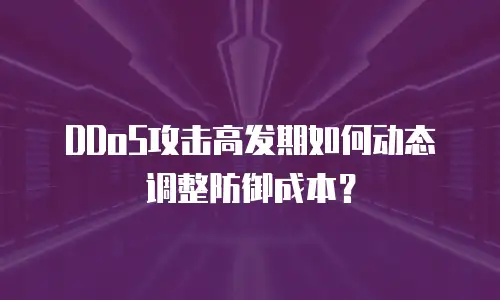 DDoS攻击高发期如何动态调整防御成本？
