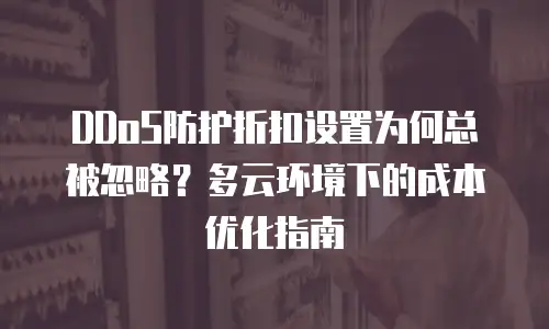 DDoS防护折扣设置为何总被忽略？多云环境下的成本优化指南