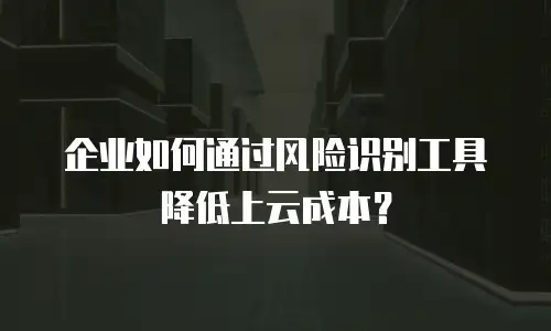 企业如何通过风险识别工具降低上云成本？