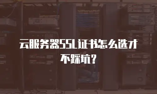 云服务器SSL证书怎么选才不踩坑？
