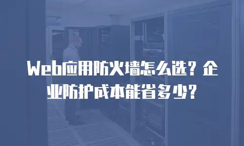 Web应用防火墙怎么选？企业防护成本能省多少？